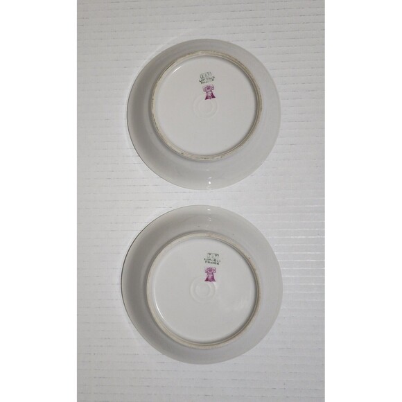 (2) Antique Tressemann Vogt T &V Limoges Porcelain Bowls White Gold Trim 5.25" - Picture 5 of 7